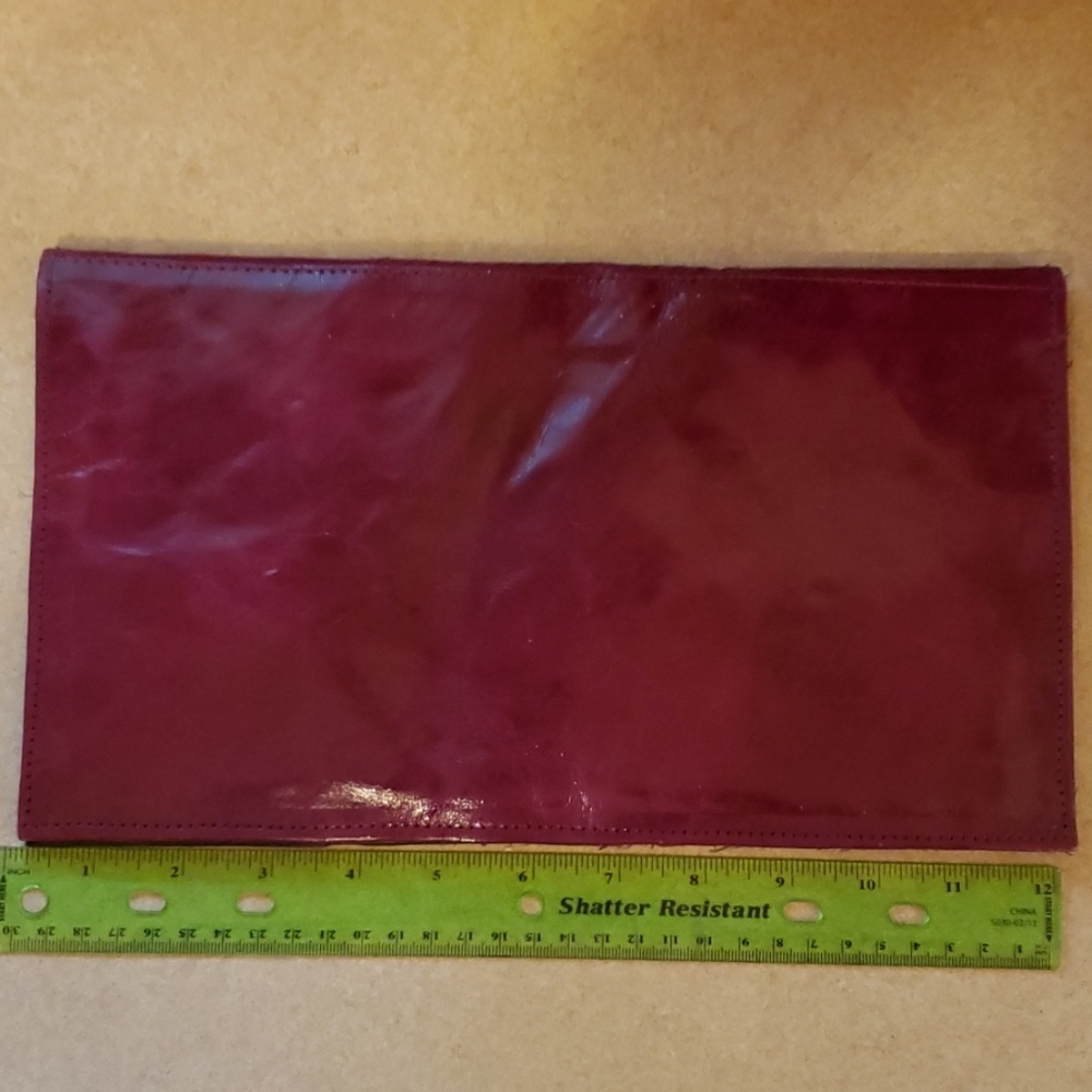 Vintage Leather Envelope Clutch - Picture 4 of 8